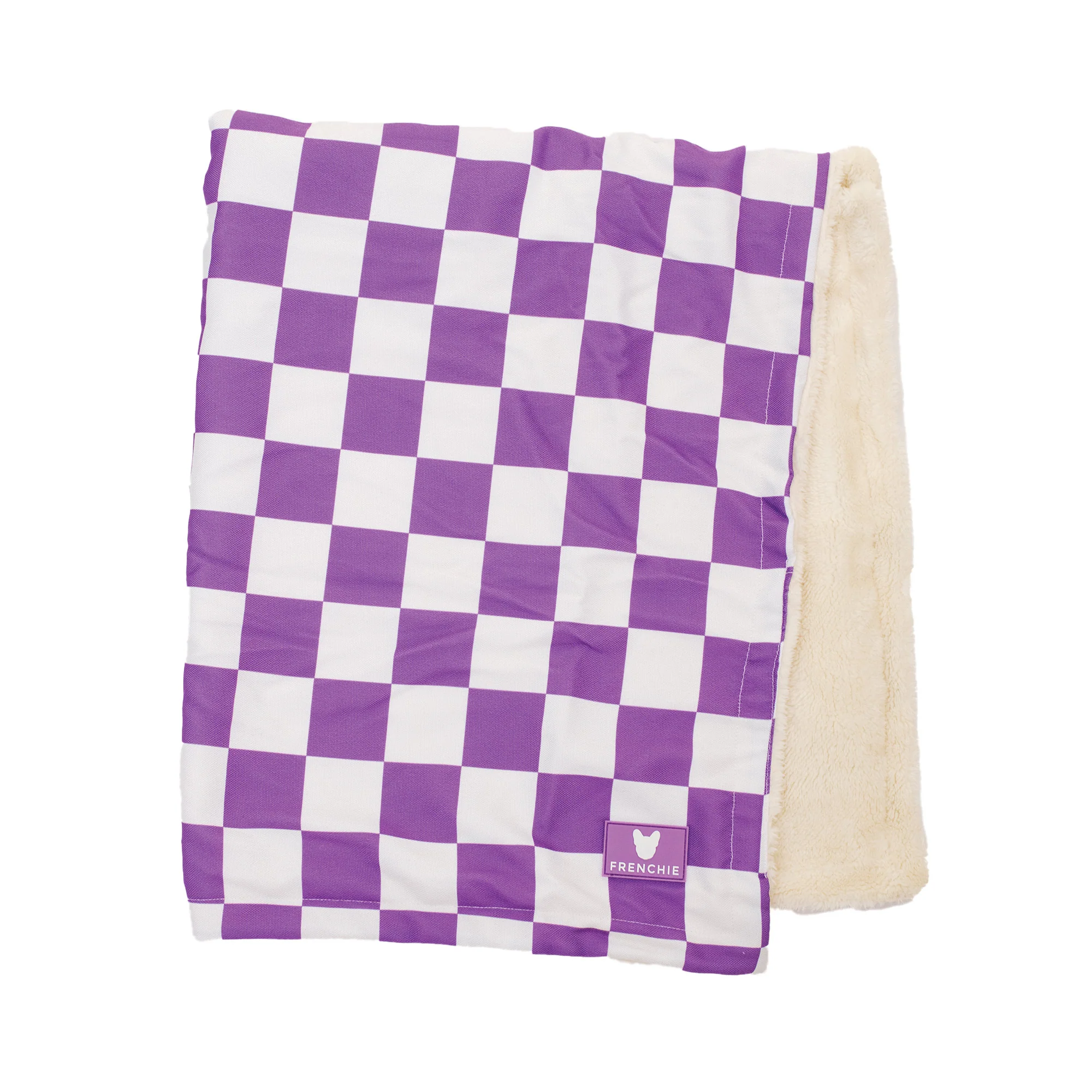 Frenchie Blanket - LA Purple Checkered - Image 3