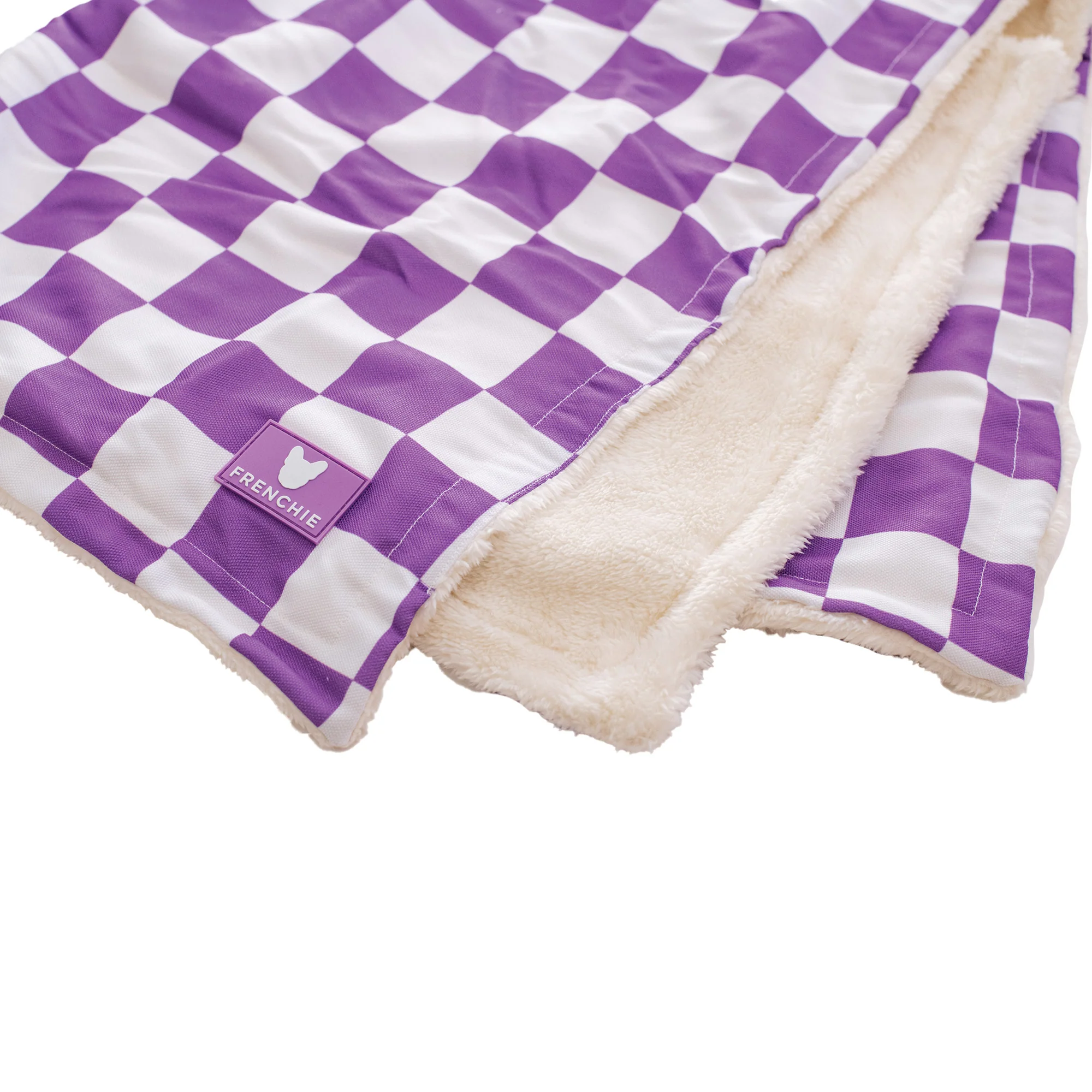 Frenchie Blanket - LA Purple Checkered - Image 4