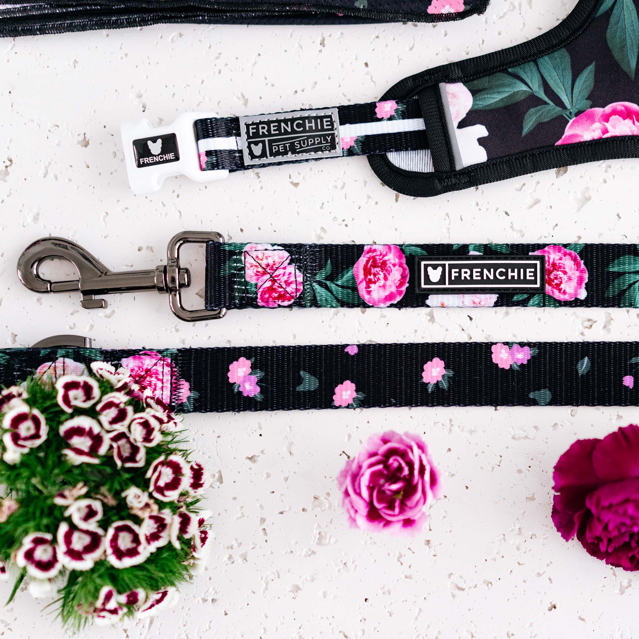 Frenchie Comfort Leash - Moody Floral - Image 3