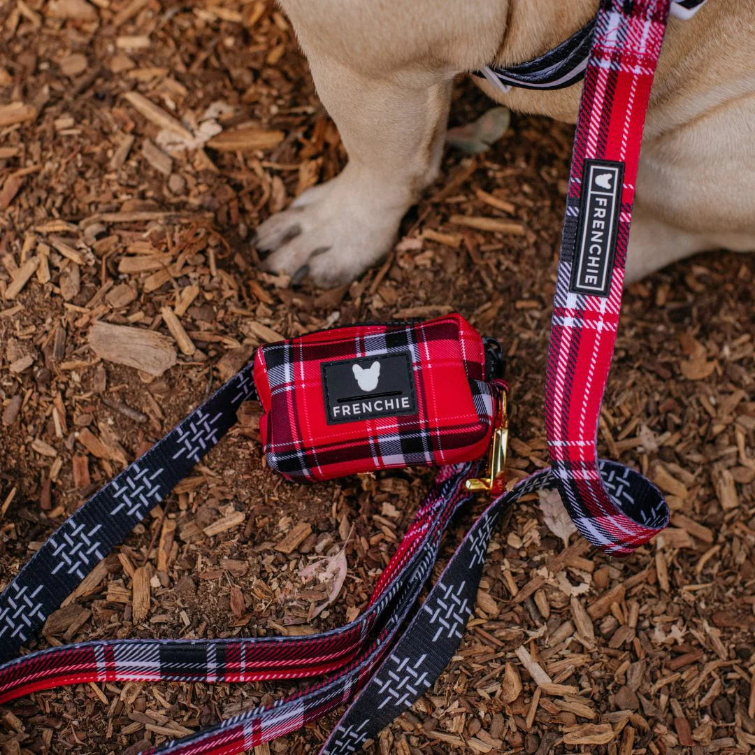 Frenchie Comfort Leash - Scarlet Plaid - Image 7