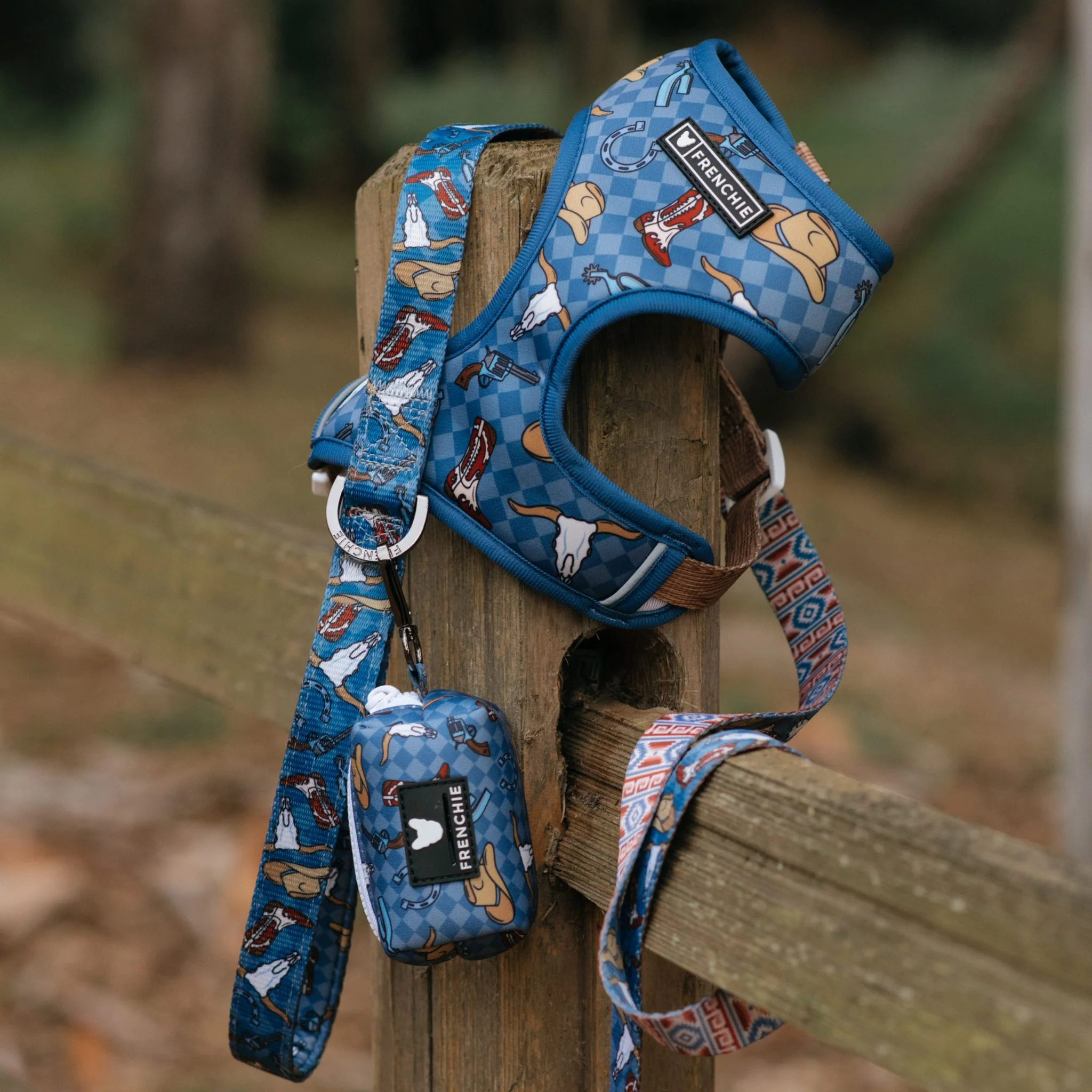 Frenchie Comfort Leash - Wild West (Blue) - Image 6