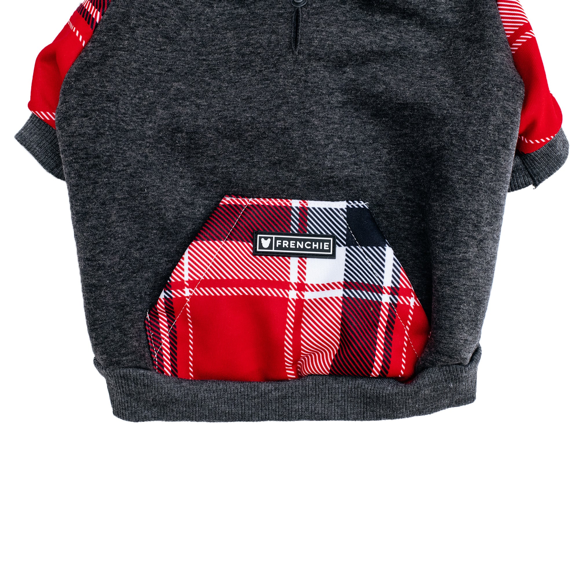 Frenchie Dog Hoodie - Scarlet Plaid - Image 11