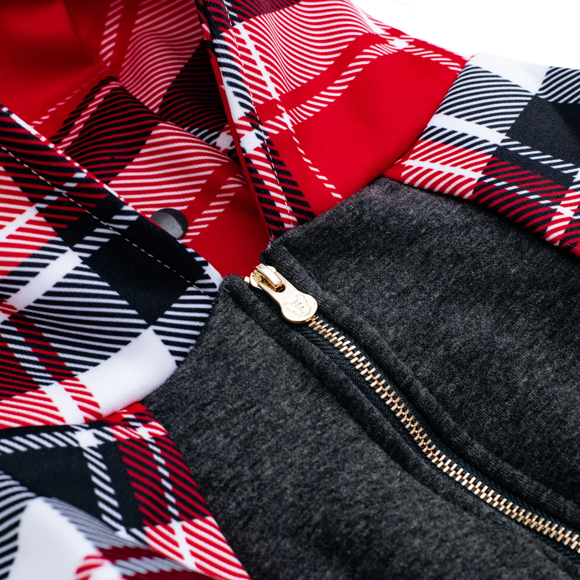 Frenchie Dog Hoodie - Scarlet Plaid - Image 13