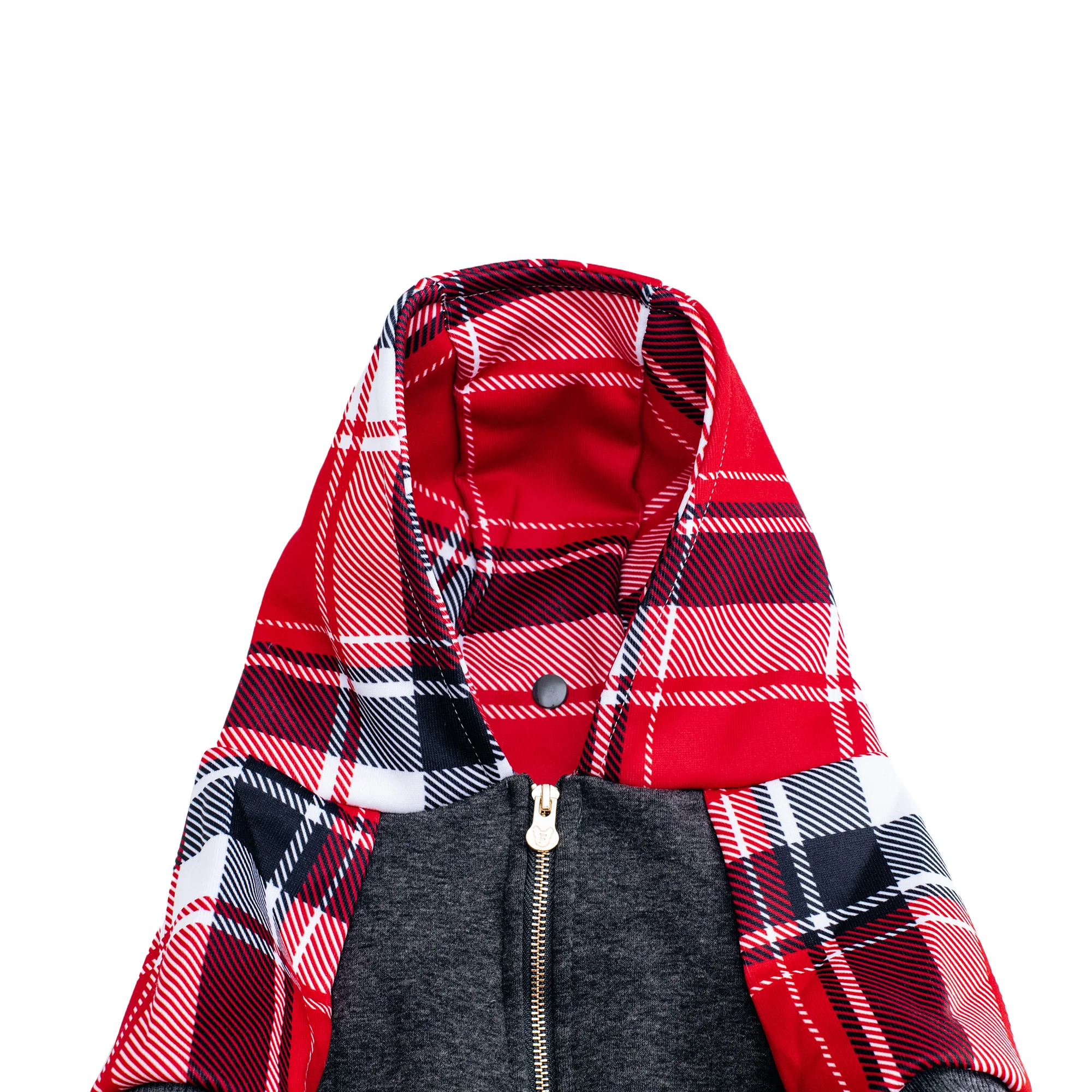 Frenchie Dog Hoodie - Scarlet Plaid - Image 9