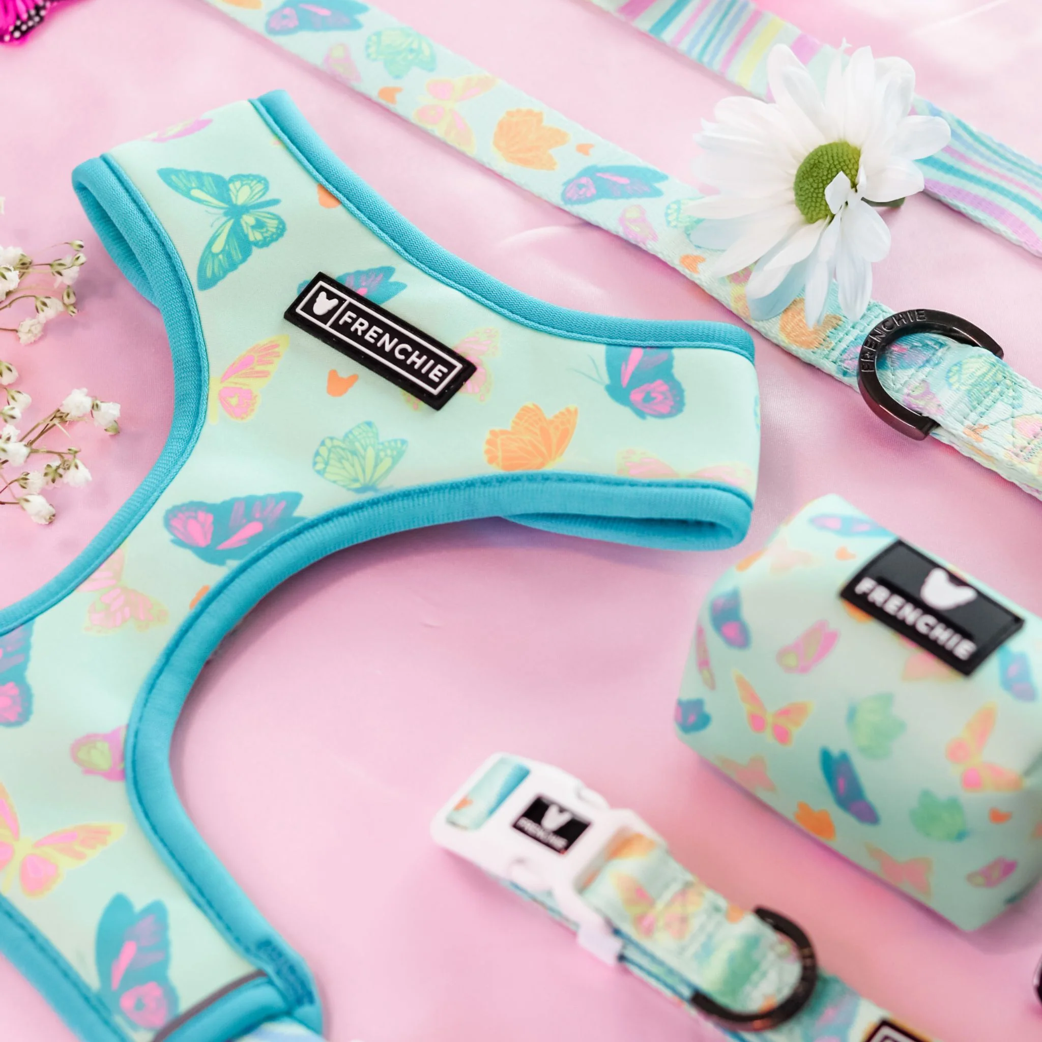Frenchie Duo Reversible Harness - Pastel Butterfly - Image 6