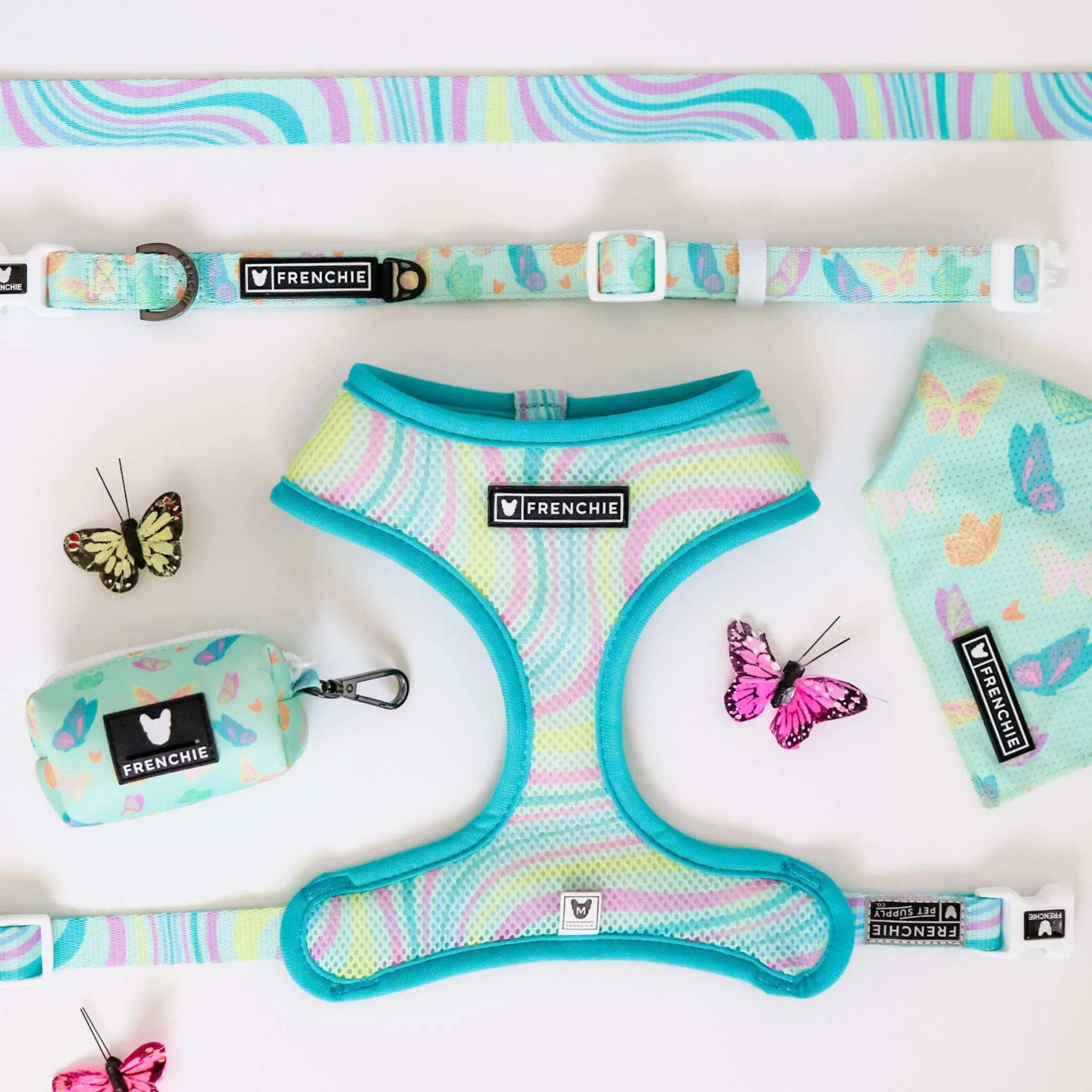 Frenchie Duo Reversible Harness - Pastel Butterfly - Image 8