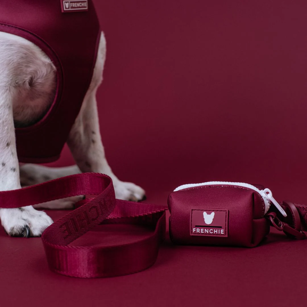 Frenchie Poo Bag Holder - Solid Ruby - Image 5