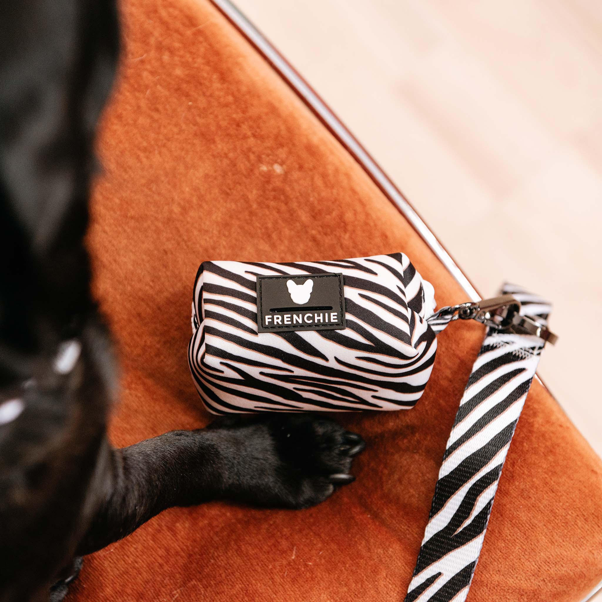 Frenchie Poo Bag Holder - Zebra - Image 6