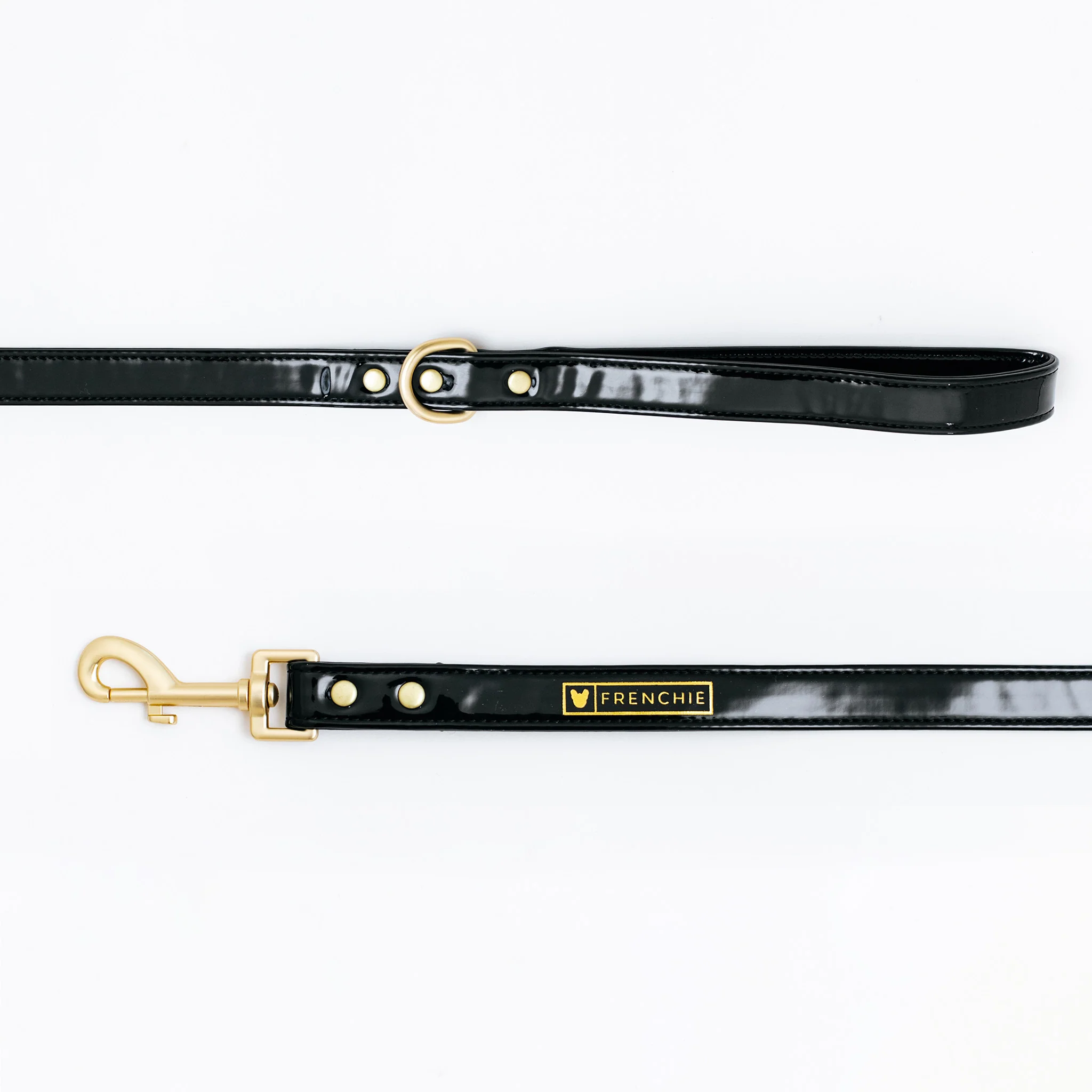 Frenchie Vegan Leather Collar, Leash, & Bow Tie Set - Image 13