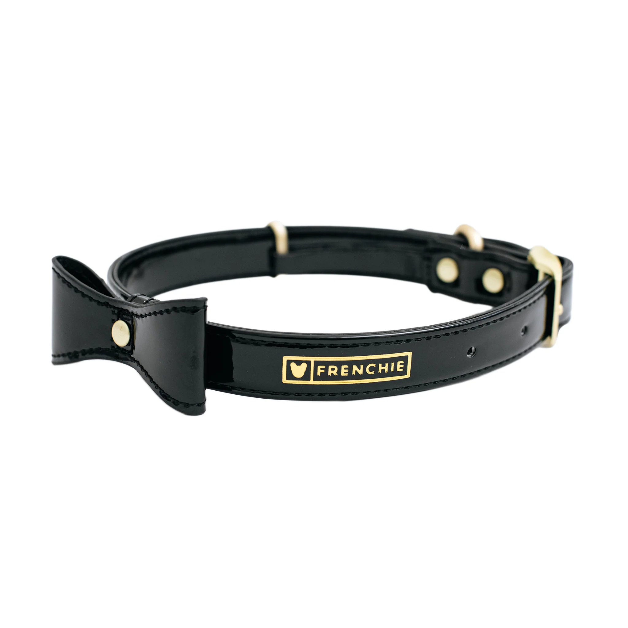 Frenchie Vegan Leather Collar, Leash, & Bow Tie Set - Image 9
